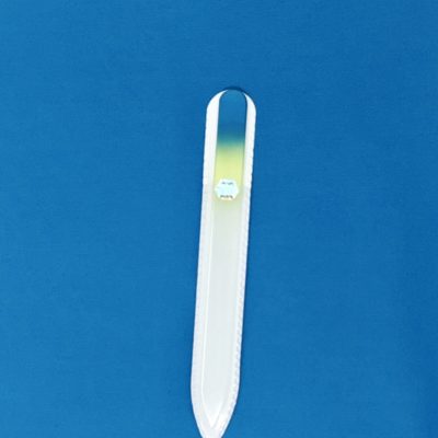 Tiki Hut Medium Glass Nail File by Top Notch Nail Files. Top Notch Files are made in Czech Republic and patented.