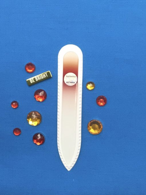 Red Hot Small Glass Nail File