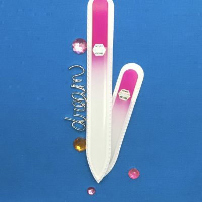 Pink Stiletto Set of 2 Glass Nail Files