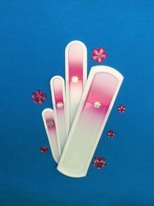 Frosty Stiletto Set of 4 Glass Nail and Pumice Files