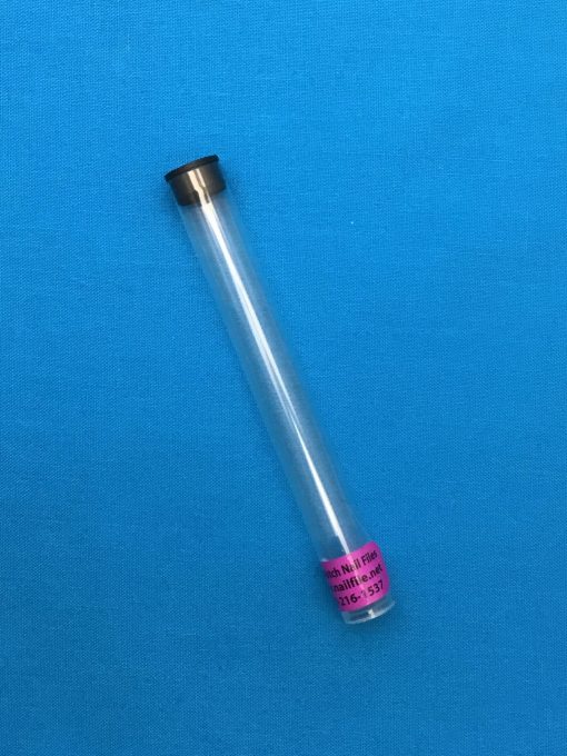 Plastic Tube Small with Black Top protects your Small Glass Nail File