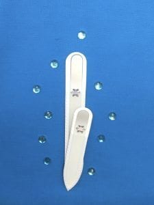 Tinsel on the Snow Set of 2 Glass Nail Files