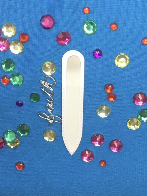 Tinsel on the Snow Small Glass Nail File