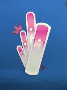 Pink Stiletto Set of 4 Glass Nail Files and Pumice Files