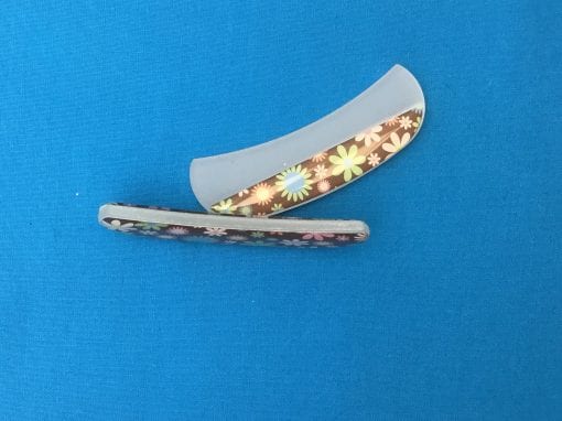 Crescent Groove & Surface Glass Nail File - Flower Garden