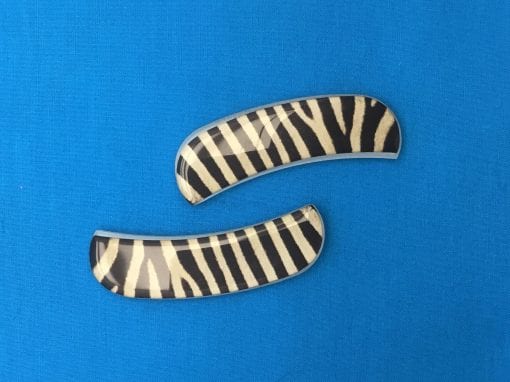 Crescent Groove Glass Nail File - Zebra