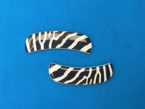 Crescent Groove Glass Nail File - White Tiger