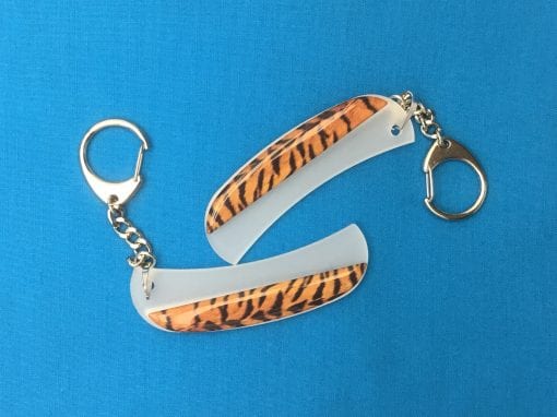 Crescent Keychain Glass Nail File - Tiger - Gallery Photo