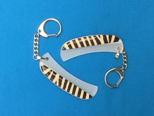 Crescent Keychain Glass Nail File - Zebra - Gallery Photo