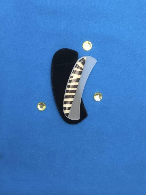 Crescent Groove & Surface Glass Nail File Zebra