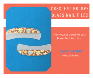 Crescent Groove and Surface Glass Top Notch Nail File