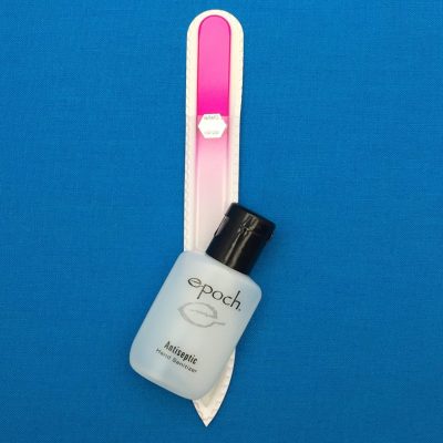 Stiletto Medium Glass Nail File and sample Clean Hands