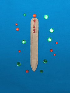 Red Santa's Sleigh Medium Glass Nail File
