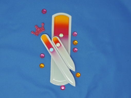 Sizzle Set of 3 Files by Top Notch Nail Files. Patented Glass files made in Czech Republic.