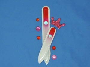 Hot Flash Set of 2 by Top Notch Nail Files. Patented Glass files made in Czech Republic.