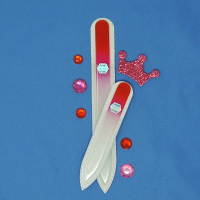 Hot Flash Set of 2 by Top Notch Nail Files. Patented Glass files made in Czech Republic.