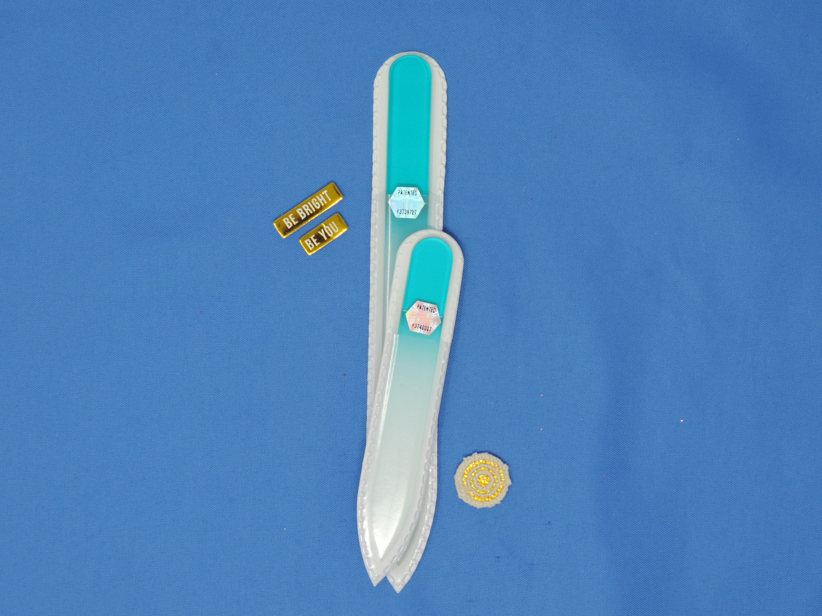 Aquament - Set of 2 - Small and Medium Glass Nail Files - Top Notch Crystal  Glass Nail Files