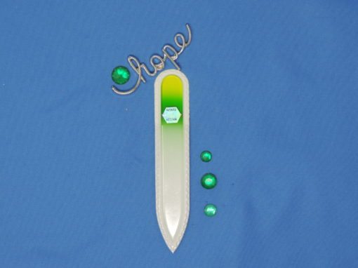 Limoney Small Glass Nail File by Top Notch Nail Files. Patented Glass files made in Czech Republic.