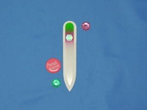 Bedazzle Small Glass Nail File by Top Notch Nail Files. Patented Glass files made in Czech Republic.