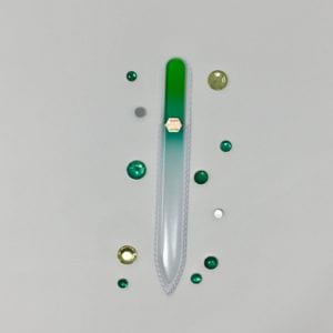 Olive You Medium Glass Nail File by Top Notch Nail Files