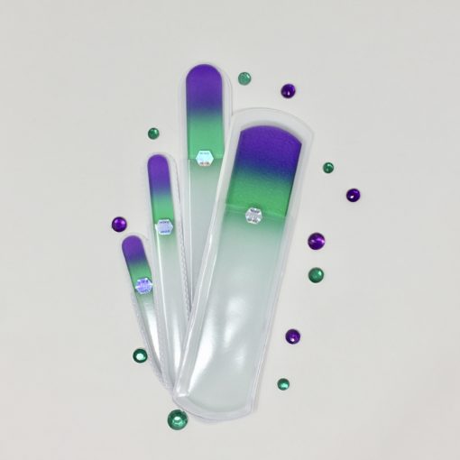 Mint Tulip - Set of 4 - Glass Nail Files & Glass Pumice Files by Top Notch Nail Files