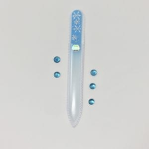 2018/19 WINTER COLLECTION Arctic Snowflake Bling – Collectors’ Edition Medium Glass Nail File by Top Notch Nail Files