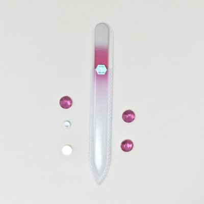 Shimmery Stiletto  Medium Glass Nail File by Top Notch Nail Files.