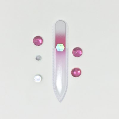 Shimmery Stiletto Small Glass Nail File by Top Notch Nail Files.