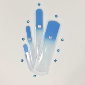 Bliss – Set of 4 – Glass Nail Files and Pumice File by Top Notch Nail Files.