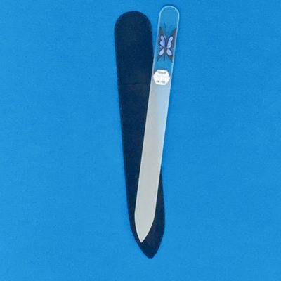 Blue Monarch-y Hand Painted by Top Notch Nail Files. Top Notch files are the original, authentic glass files made in Czech Republic and patented by Top Notch Nail Files. Top Notch files are the original, authentic glass files made in Czech Republic and patented.