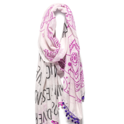 Mantra Scarf - "Everything happens for a reason."